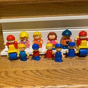 Vintage Playskool And Shelcore Figures People - mixed set of 11